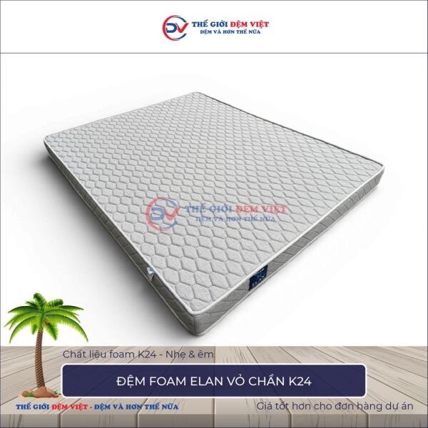 Đệm foam Elan vỏ chần K24